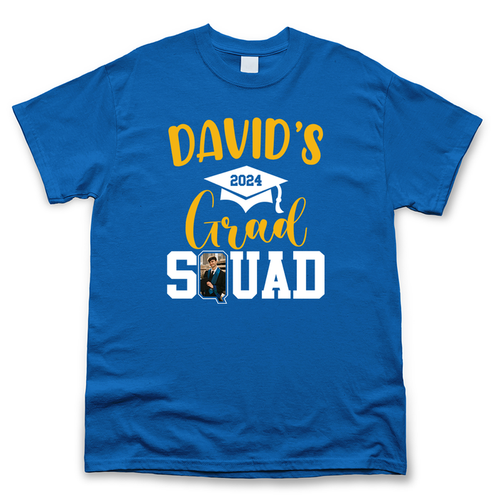 Custom Graduation Squad Shirt, Upload Photo T-shirt, Graduation Gift