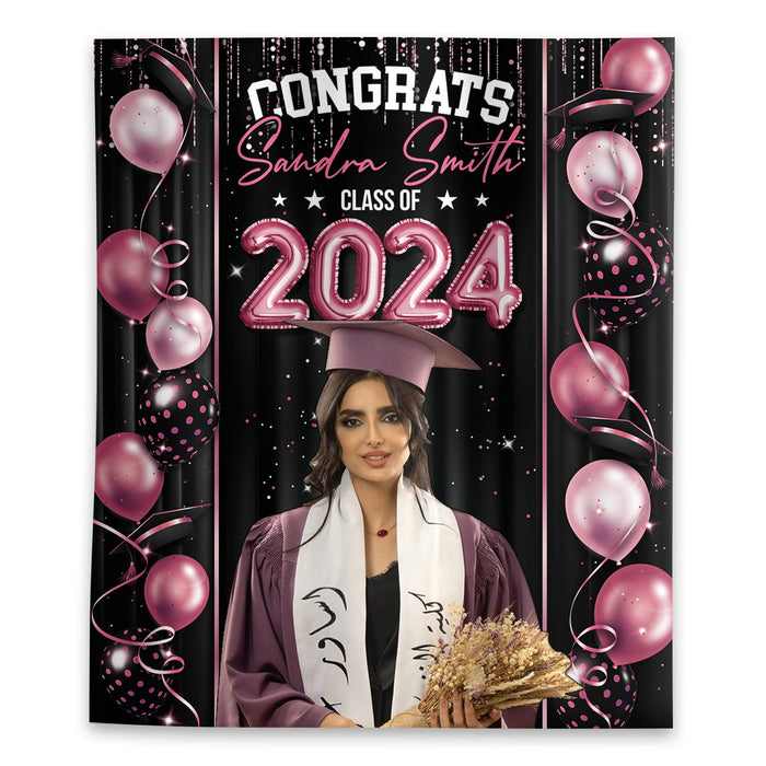 Custom Graduation Prom Balloon Decor Class Of 2024 Backdrop, Graduation Party Supply