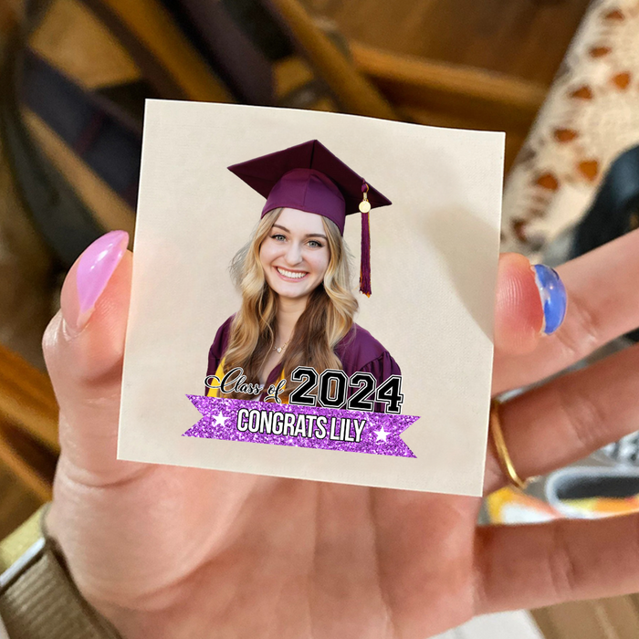 Personalized Congrats Class of 2024 Glitter Graduation Party Tattoos, Graduation Party Supply