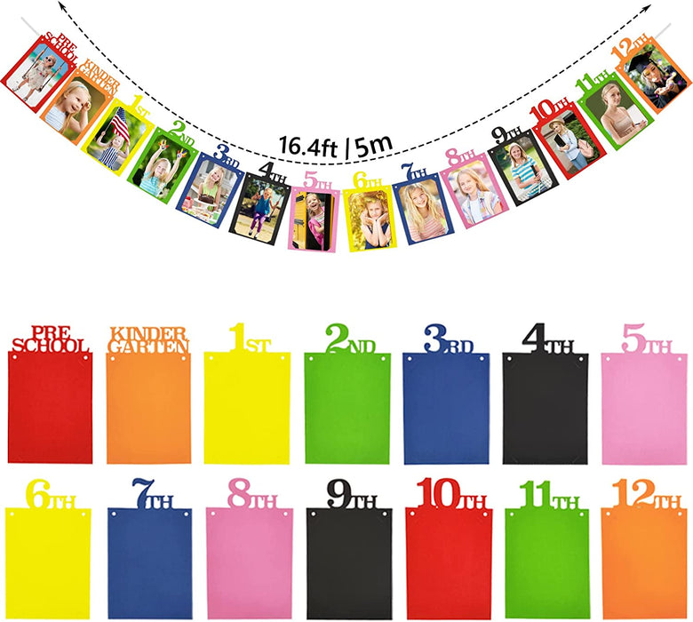 Graduation Photo Banner for 2024 Party Decorations,K-12 School Pictures