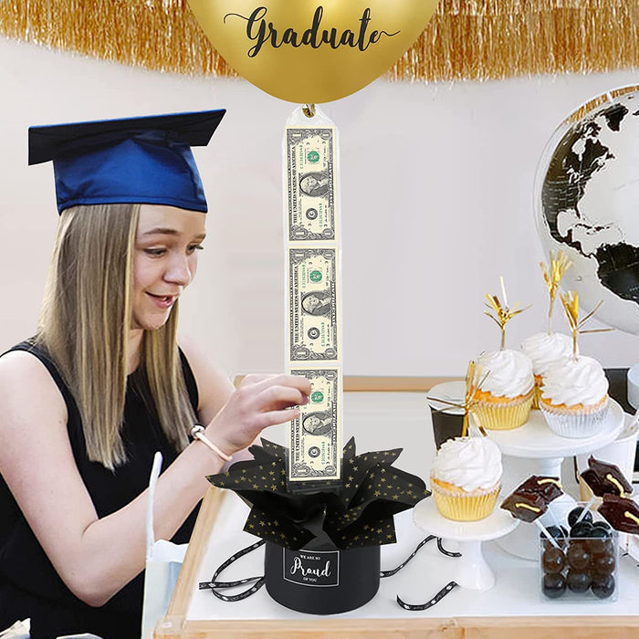 Surprise Cash Box, 2024 Graduation Gifts - Pull Money Balloon Box for Cash