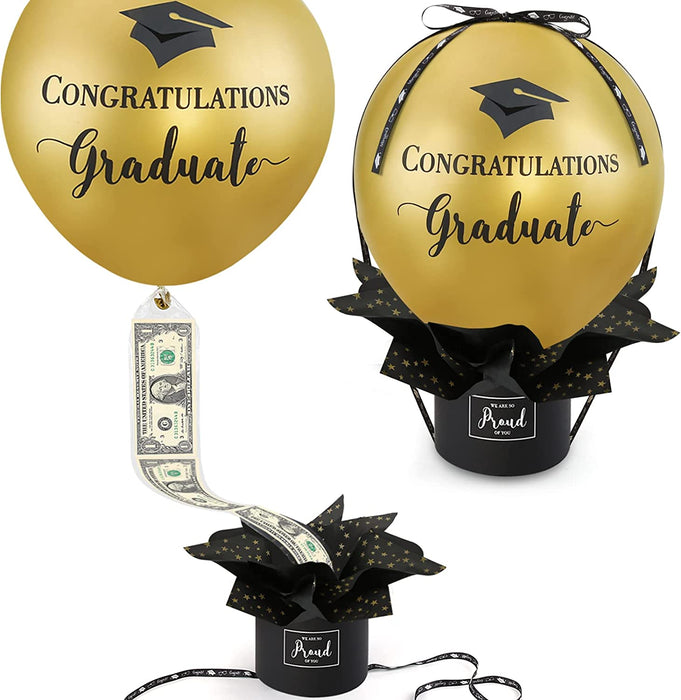 Surprise Cash Box, 2024 Graduation Gifts - Pull Money Balloon Box for Cash