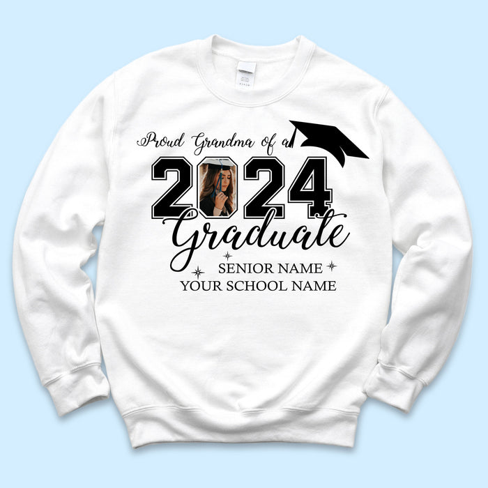 Custom Photo Proud Mom Dad Of A 2024 Graduate Shirts, Graduation Gift